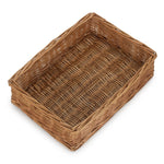 Double Steamed Storage Wicker Tray | Small | Brown