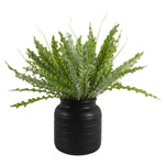 Ceramic Plant Vase Pot Flower Planter Black 13 X 13 X 14cm