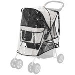 Dog Stroller Rain Cover W/ Rear Entry, Cover, For Dog Pram