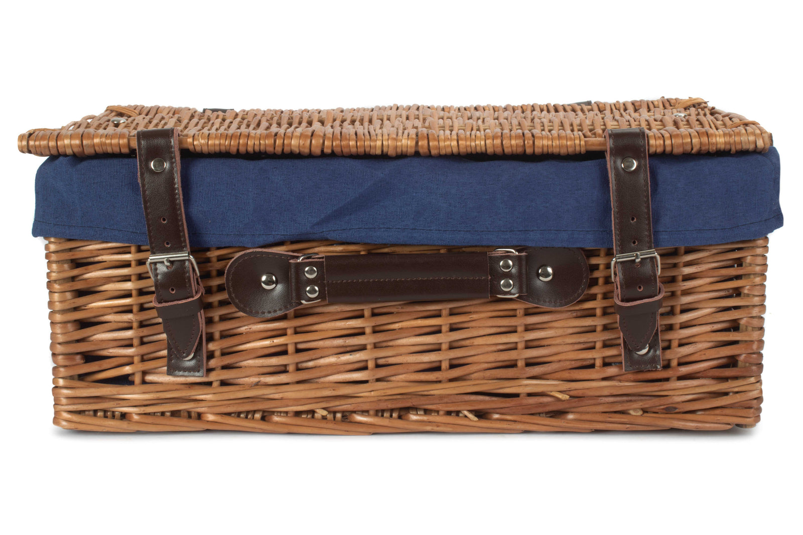 Wicker 46cm Double Steamed Picnic Basket | Blue