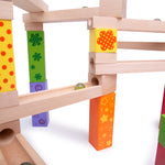 Wooden Marble Run Playset, Includes 53 Play Pieces