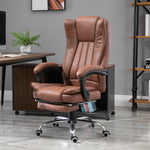 Massage Office Chair Microfibre Arms | Pale Brown