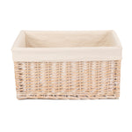 Wicker White Lined Storage Basket | Extra Large | White