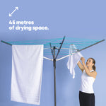 Livivo 4-arm Rotary Clothes Airer - Charcoal