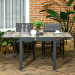 Extendable Garden Dining Table, Aluminum Frame | Beige