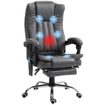 Massage Office Chair Microfibre Arms | Charcoal Gray