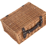 Wicker Double Steamed 36cm Picnic Basket | Brown