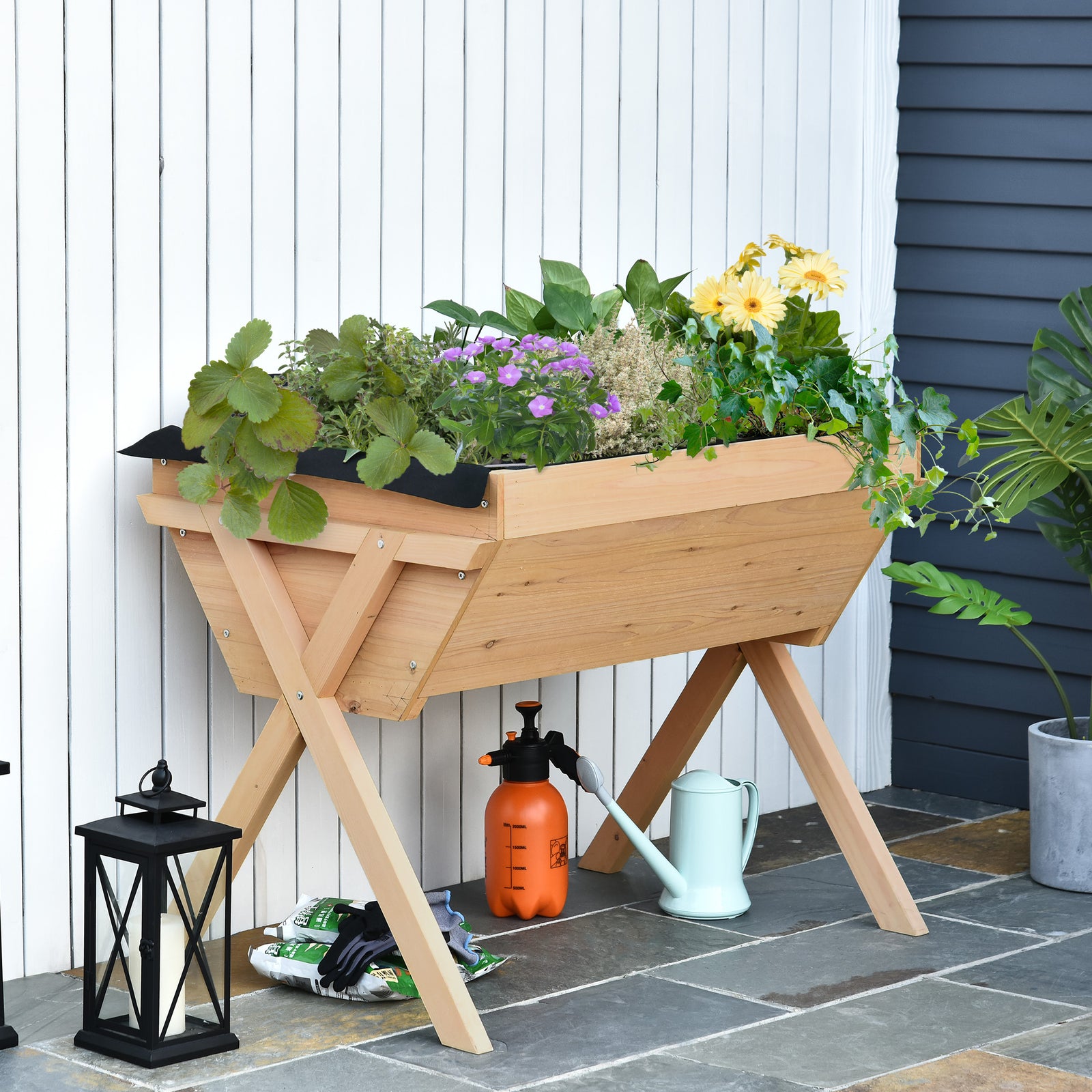 Wooden Planter Raised Bed 100x70x80cm