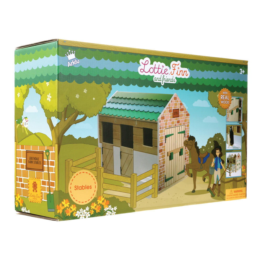 Wooden Stables Playset with Removable Roof