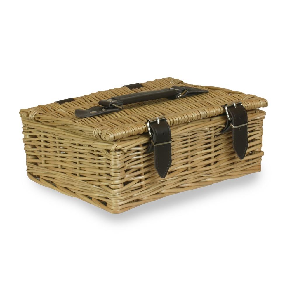 Red Hamper Wicker 26cm Empty Basket