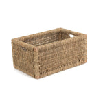 Red Hamper Seagrass Storage Basket