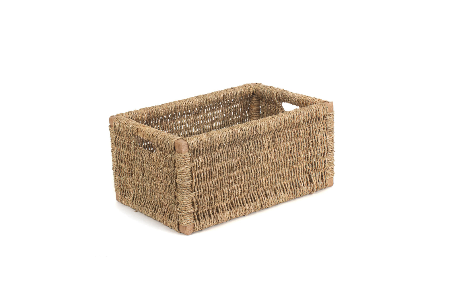 Red Hamper Seagrass Storage Basket