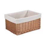 Wicker Lined Double Steamed Storage Basket | Extra Large | White