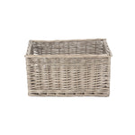 Wicker Antique Wash Lined Open Storage Basket | Medium | Brown