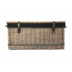 72cm Antique Wash Rope Handled Trunk Picnic Basket | Black