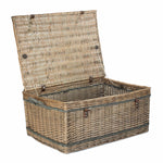 72cm Antique Wash Rope Handled Trunk Picnic Basket | Brown