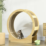 Cat Wheel With Brake, Scratching Pads For Health, Oak