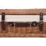 Wicker 46cm Double Steamed Picnic Basket | White