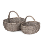 Antique Wash Bathroom Shopping Basket | Set-of-2