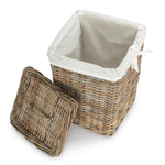 Red Hamper Square Rattan Laundry Basket