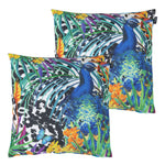 Floral Indoor Outdoor Cushion Set Of 2 Water Resistant Cushions