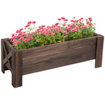 58l Wooden Raised Bed Planter Box 100x36.5x36cm