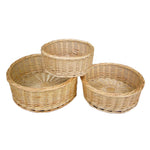 Red Hamper Wicker Round Straight Sided Tray