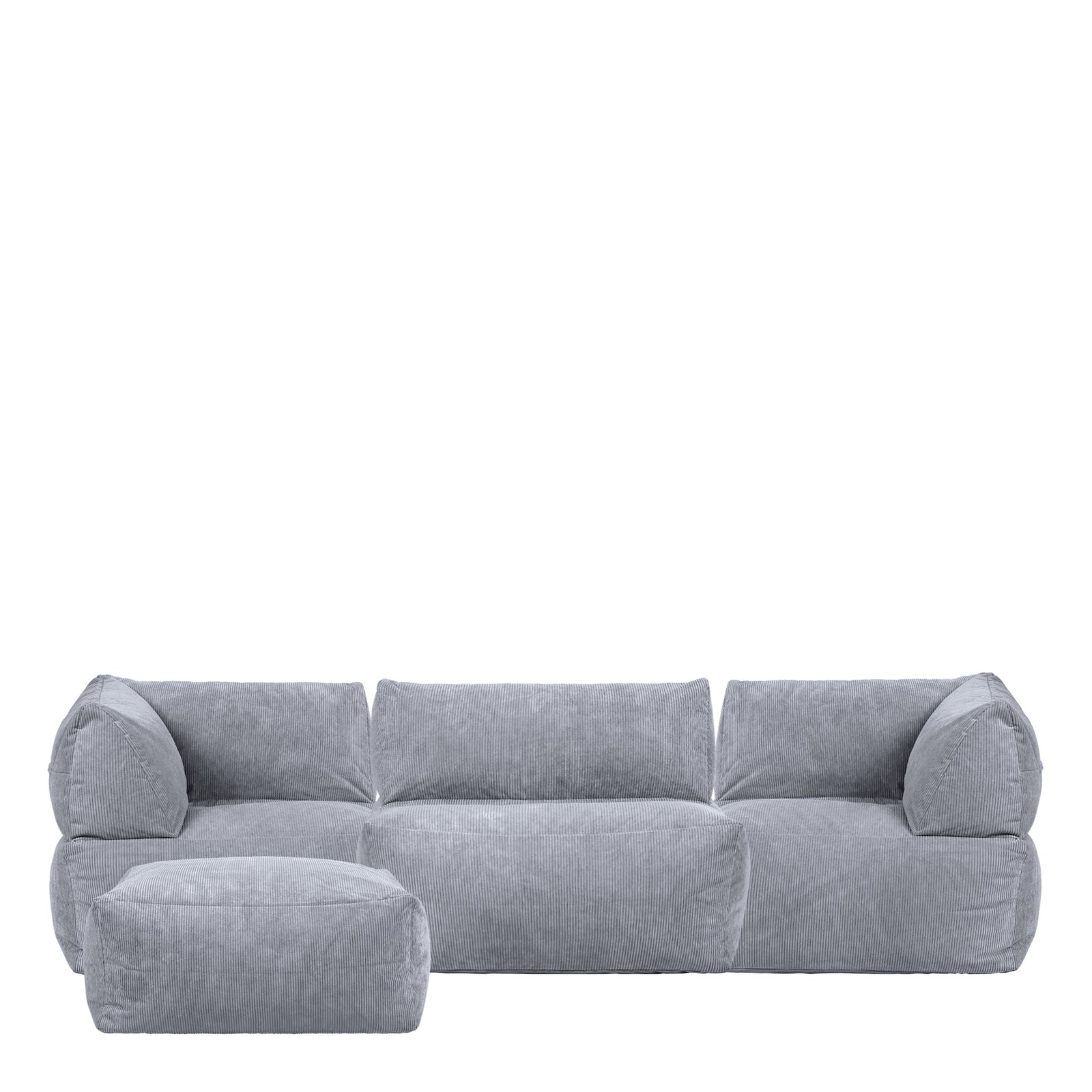 Tetra Cord 4pc Sofa Set | Charcoal