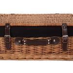 Wicker 46cm Double Steamed Picnic Basket | Black