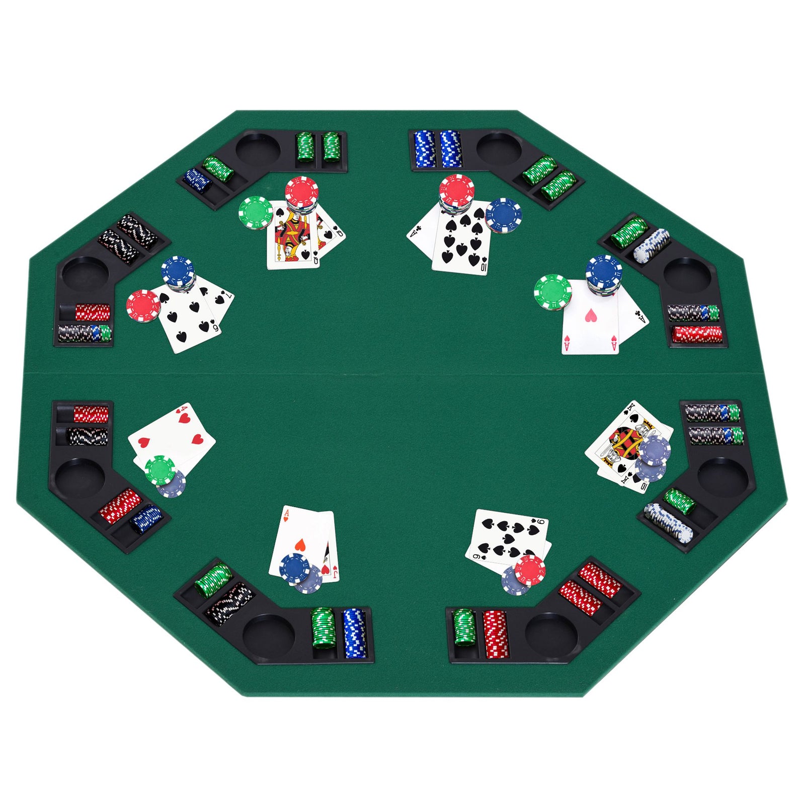 1.2m Folding Poker Table Top For 8 Players