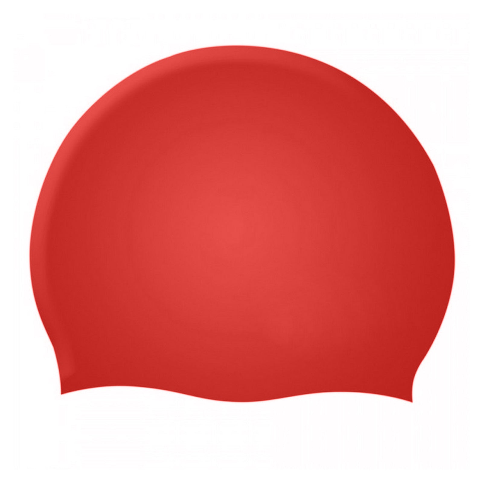 Childrens/kids Silicone Swim Cap | One Size | Red