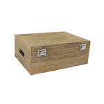 Red Hamper Oak Effect Wooden Box