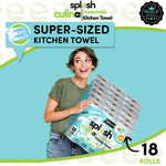 Splesh Culina Premium Kitchen Towel 3 Ply Ultra Absorbent 18 Rolls