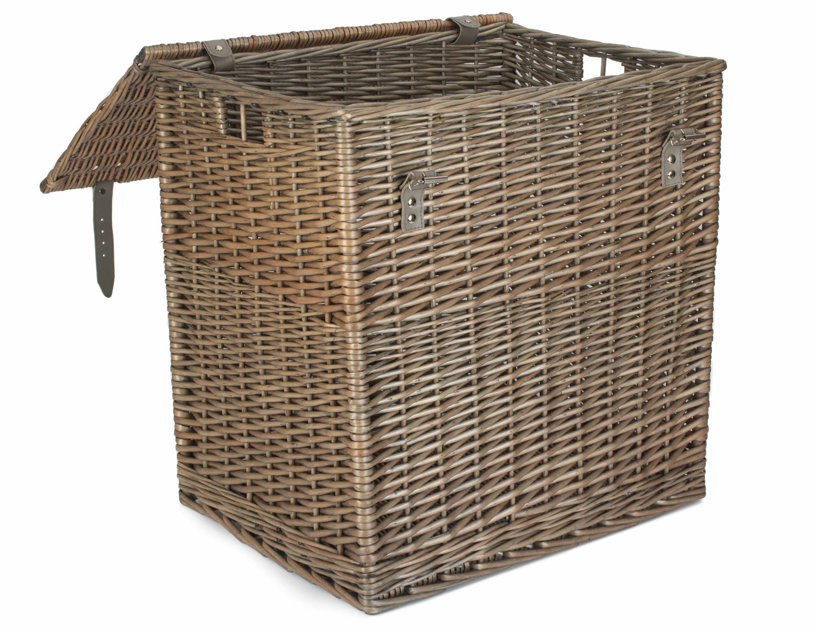 Red Hamper Wicker Antique Wash Vintner Storage Picnic Basket