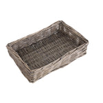 Wicker Antique Wash Straight Sided Tray | Small | Brown