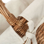 Wicker Butchers Shopping Basket | White