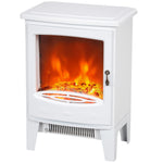 Electric Fireplace Freestanding With Realistic Flame Effect | One Size | White