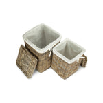 Red Hamper Square Rattan Laundry Basket