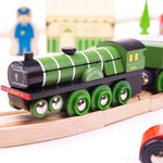 Wooden Flying Scotsman Train Set - 42 Pieces