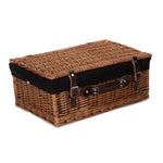 Wicker 46cm Double Steamed Picnic Basket | Black