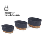 Tulla Seagrass Basket Set -slate