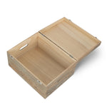 Red Hamper Oak Effect Wooden Box