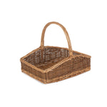 Wicker Rectangular Country Unpeeled Garden Trugs | Small | Brown