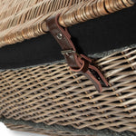 72cm Antique Wash Rope Handled Trunk Picnic Basket | Black