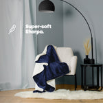 Double Sherpa Fleece Blanket - Midnight