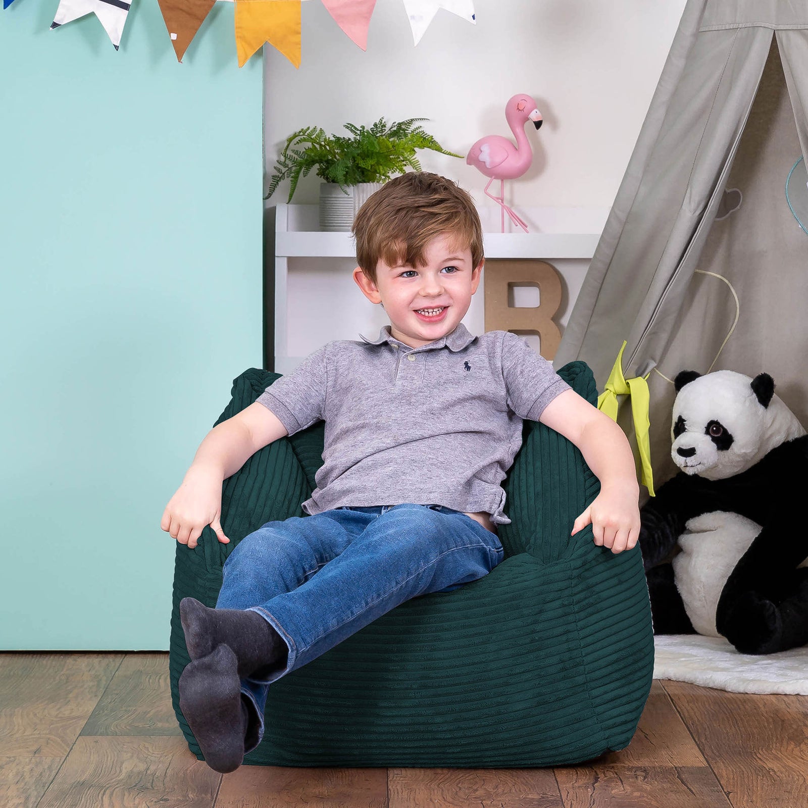 Kids Armchair Bean Bag | Teal