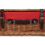 Wicker 46cm Double Steamed Picnic Basket | Red