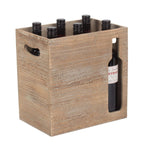 Wooden 6 Wine Bottle Cut-out Carrier