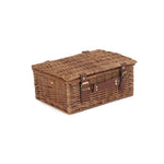 Green Tweed Classic Picnic Wicker Basket | 2-Person | Green