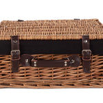 Wicker Double Steamed 40cm Picnic Basket | Black